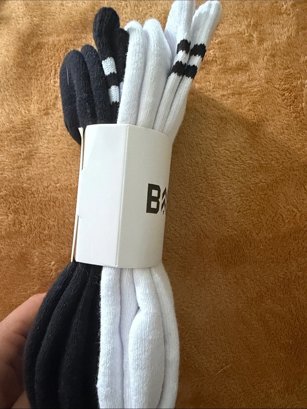 White & Black Athletic Crew Socks